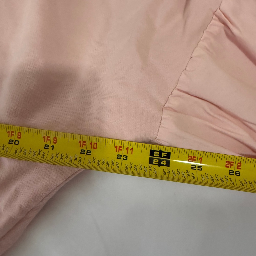 ZARA Pink Gathered Sleeve Sweatshirt Women Medium Crew Neck Casual Pullover - Picture 14 of 15